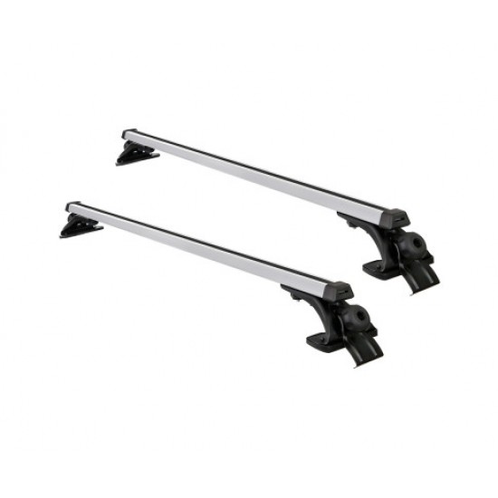 HurryGuru Universal Car Roof Rack 1450mm Cross Bars Aluminium Silver Adjustable Brackets Carrier 90kg