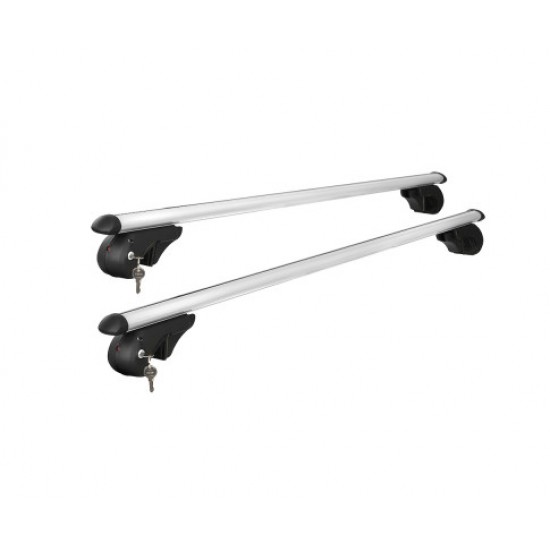 HurryGuru Universal Car Roof Rack 1360mm Cross Bars Aluminium Silver Adjustable Car 90kgs load Carrier