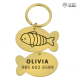 Fish Shaped ID Tag Face in Stainless Steel