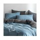 Hurry Guru  Cosy Club Quilt Cover Set Cotton Duvet Double Blue Dark Blue