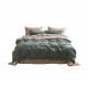 Hurry Guru Cosy Club Quilt Cover Set Cotton Duvet Double Green Beige