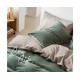 Hurry Guru Cosy Club Quilt Cover Set Cotton Duvet Double Green Beige