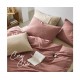 Hurry Guru Cosy Club Quilt Cover Set Cotton Duvet Double Red Beige