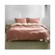 Hurry Guru Cosy Club Quilt Cover Set Cotton Duvet Double Red Beige