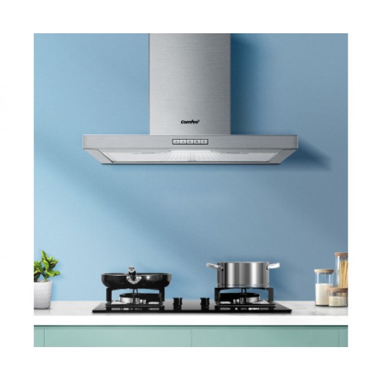 Comfee Rangehood 600mm 60cm Range Hood Stainless Steel Kitchen Canopy LED Light