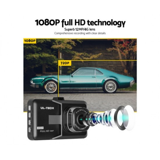 HurryGuru UL-TECH Dash Camera 1080P HD Cam Car Recorder DVR Video Vehicle Carmera 32GB