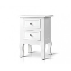 Bedside Tables Drawers Side Table French Storage Cabinet Nightstand Lamp