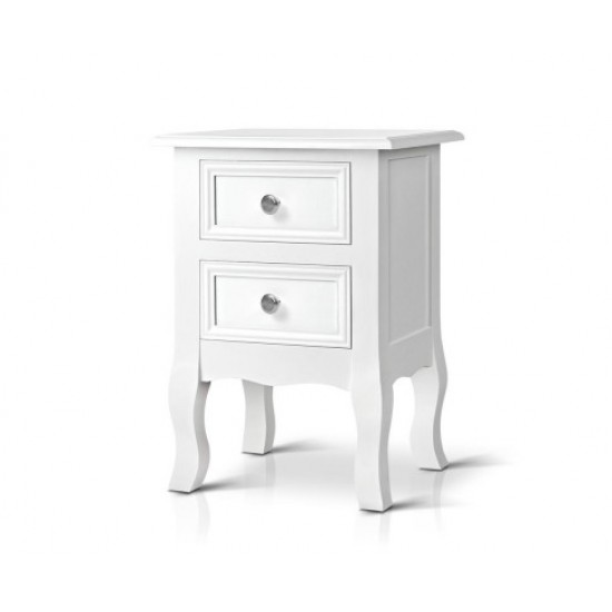 Bedside Tables Drawers Side Table French Storage Cabinet Nightstand Lamp