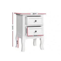 Bedside Tables Drawers Side Table French Storage C...