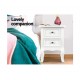 Bedside Tables Drawers Side Table French Storage Cabinet Nightstand Lamp