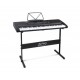 Alpha 61 Key Lighted Electronic Piano Keyboard LCD Electric w/ Holder Music Stand