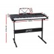 Alpha 61 Key Lighted Electronic Piano Keyboard LCD Electric w/ Holder Music Stand