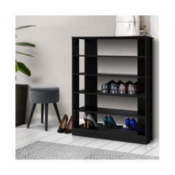 Hurryguru Shoe Cabinet Shoes Organiser Storage Rack 30 Pairs Black Shelf Wooden