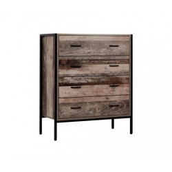 Chest of Drawers Tallboy Dresser Storage Cabinet I...