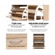 Hurry Guru  Shoe Cabinet Shoes Storage Rack 24 Pairs Organiser Shelf Cupboard Oak