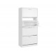 Hurryguru Shoe Cabinet Shoes Storage Rack White Organiser Shelf Cupboard 18 Pairs Drawer