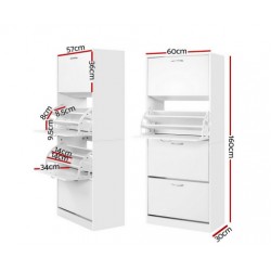 Hurryguru Shoe Cabinet Shoes Storage Rack White Or...