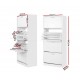 Hurryguru Shoe Cabinet Shoes Storage Rack White Organiser Shelf Cupboard 18 Pairs Drawer