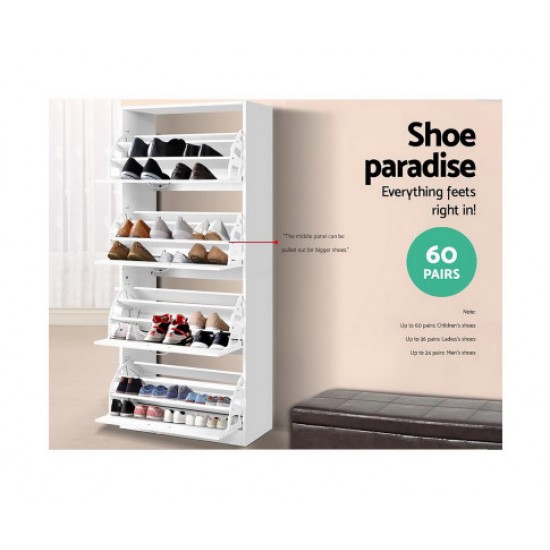 Hurryguru 60 Pairs Shoe Cabinet Shoes Rack Storage Organiser Shelf Cupboard Drawer