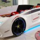New Kids Car White Bed with Luxury super Race car bed with Music LED light Door/Seats