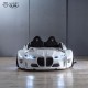 Premium Sports White Racing Car Beds with Lights and Sounds