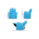 Keezi Kids Recliner Chair Blue PU Leather Sofa Lounge Couch Children Armchair