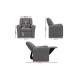 Keezi Kids Recliner Chair Grey Linen Soft Sofa Lounge Couch Children Armchair