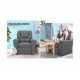 Keezi Kids Recliner Chair Grey Linen Soft Sofa Lounge Couch Children Armchair