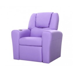Keezi Kids Recliner Chair Purple PU Leather Sofa L...