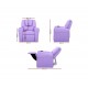 Keezi Kids Recliner Chair Purple PU Leather Sofa Lounge Couch Children Armchair