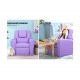 Keezi Kids Recliner Chair Purple PU Leather Sofa Lounge Couch Children Armchair