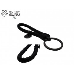 Tire Wheels Hub Rim Key Chain with Leather Keyrings Collectible Key Chain