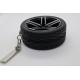 Collectable Tire Key Chain Wheels Hub Rim Key Chain with Leather Keyrings