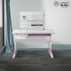 Pink Ergonomic Children Kids Study Desk and Chair Set Height Adjustable Storage Shelf Drawer