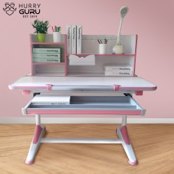 Pink Height Adjustable Ergonomic Study Desk & ...