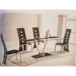 Tempered Glass Top Modern Dining Table tempered Gl...