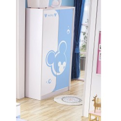 2 Door Blue Mickymouse Wardrobe