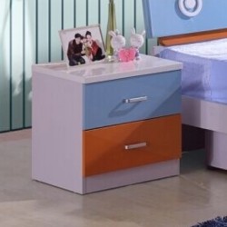 Blue/Orange Kids Bedside Table