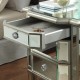 New Vintage Mirrored Bedside Table with Gold Lining