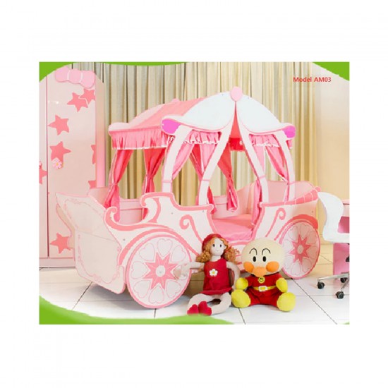 pink carriage bed girls single bed princess bed