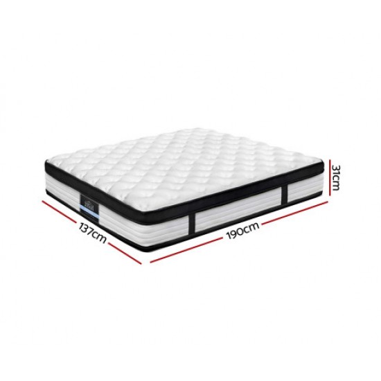 Giselle Bedding Devon Euro Top Pocket Spring Mattress 31cm Thick Double