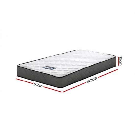 Giselle Bedding Alzbeta Bonnell Spring Mattress 16cm Thick Single