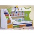 King Single Multi Colored Bunk Bed Trundle Staircase Drawers Kids Bedroom