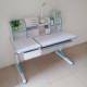 New Kids Study Blue desk with open Book shelf, Height adjustable table / desk 