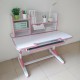 New Kids Study Table Pink ,open book shelf Adjustable height Handle boys girls teen
