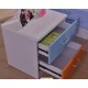 Kids Bedroom Set Bed Storage Desk with drawer Wardrobe Bedside Table With Orange with Blue 