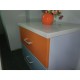 Kids Bedroom Set Bed Storage Desk with drawer Wardrobe Bedside Table With Orange with Blue 