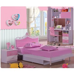 Kids Bedroom Set Bed Storage Desk with drawer Ward...