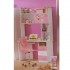 Pink girls Study Desk and Chair Set With Bookshelves Drawers