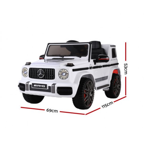 Mercedes-Benz Kids Ride On Car Electric AMG G63 Licensed Remote Cars 12V White